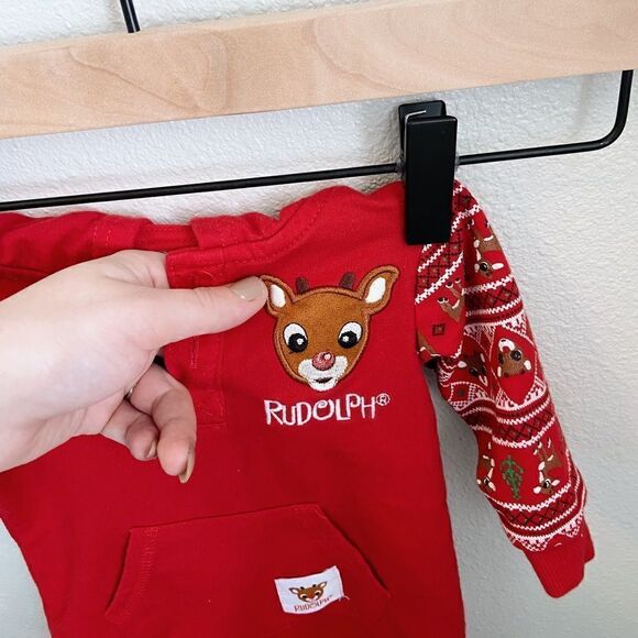 Rudolph Unisex Baby Onesie for Christmas - Picture 2 of 4